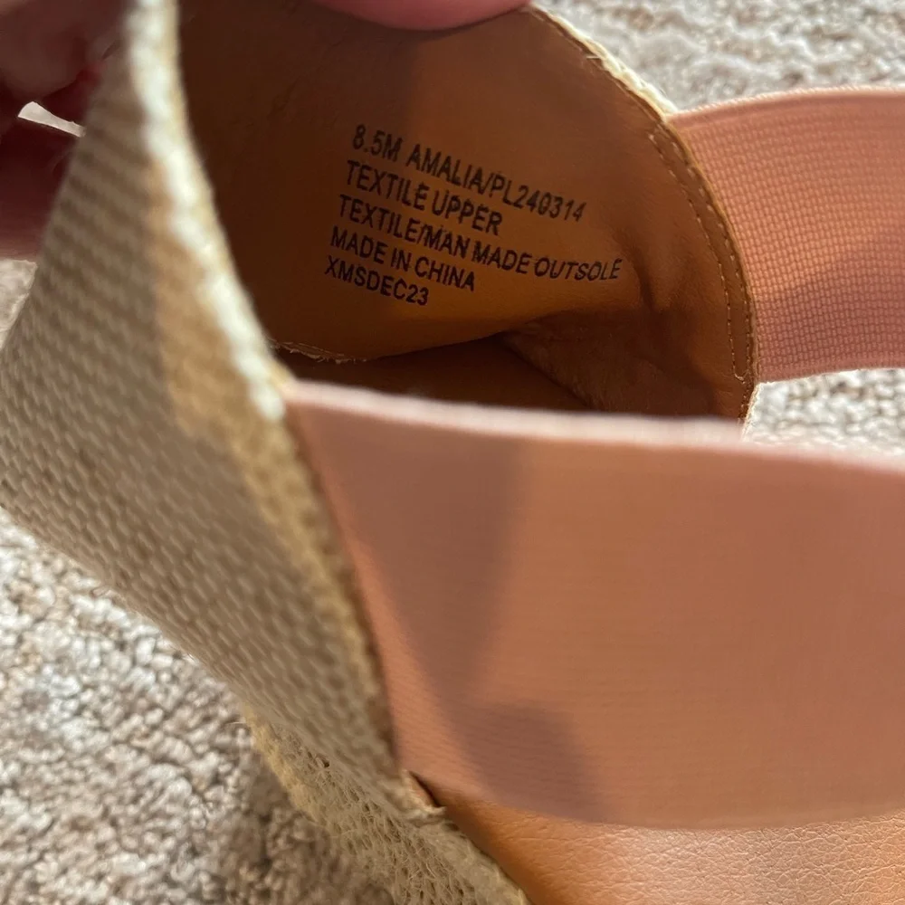 Tommy Bahama Amalia Elastic Ankle Strap Espadrille Wedge Sandal, Pink, Size 8.5M